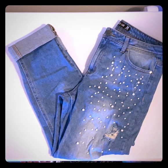 Design Lab distressed pearl jeans - Picture 2 of 4